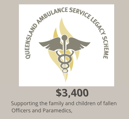 $3,400 Supporting the family and children of fallen Officers and Paramedics,